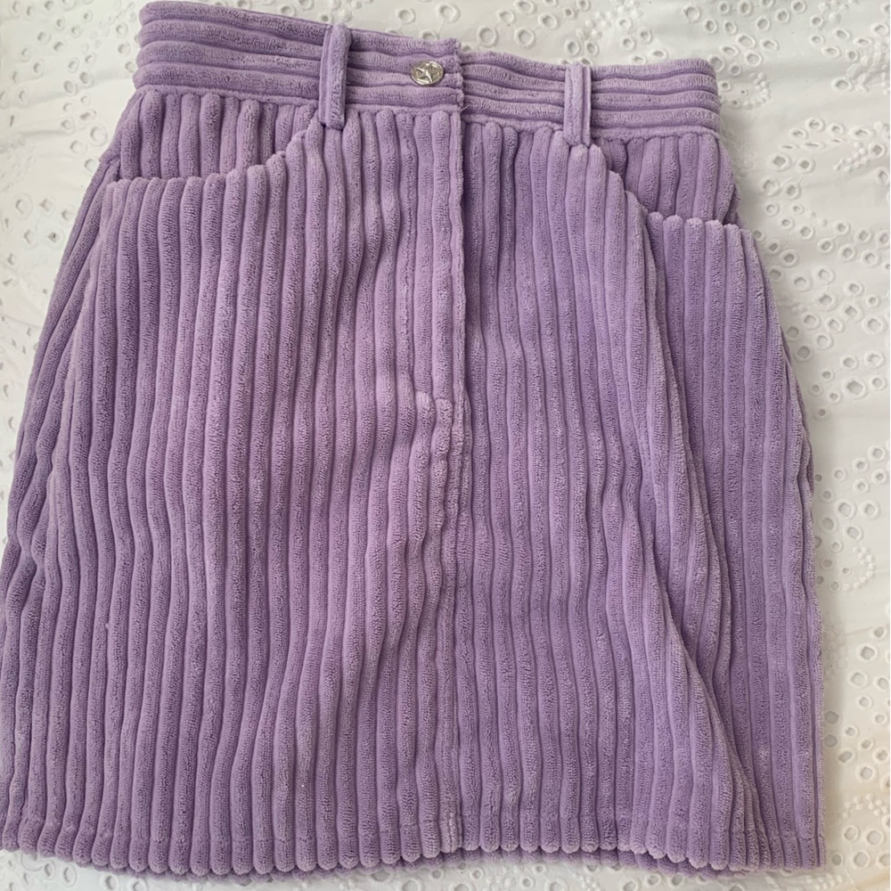 Light purple plush skirt